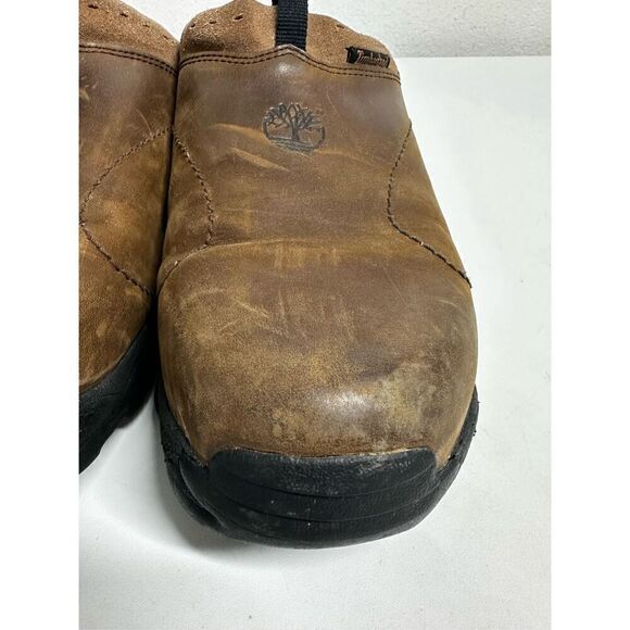Timberland Trek Travel ACT Slip-On Loafers Mules Brown Leather Sz 11,5 M Slides - Picture 3 of 14
